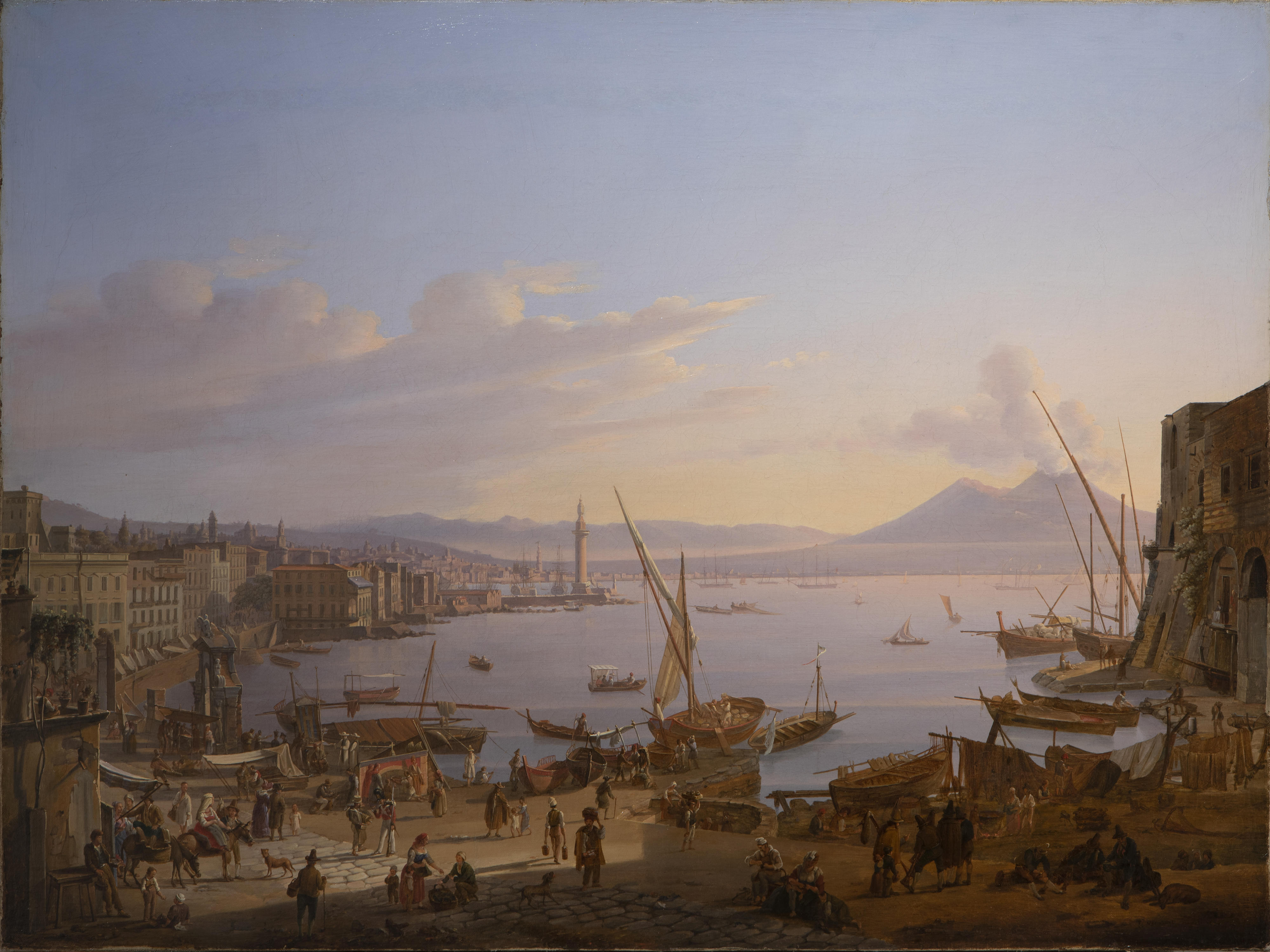The Bay of Naples with the Lighthouse, and Vesuvius Beyond
